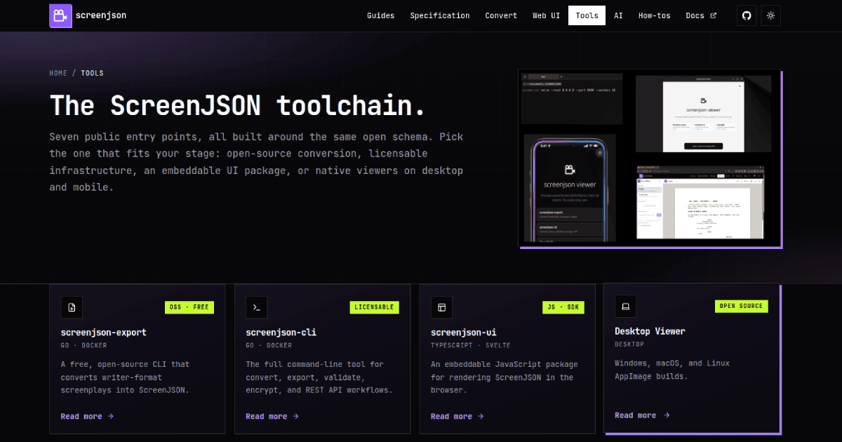 ScreenJSON