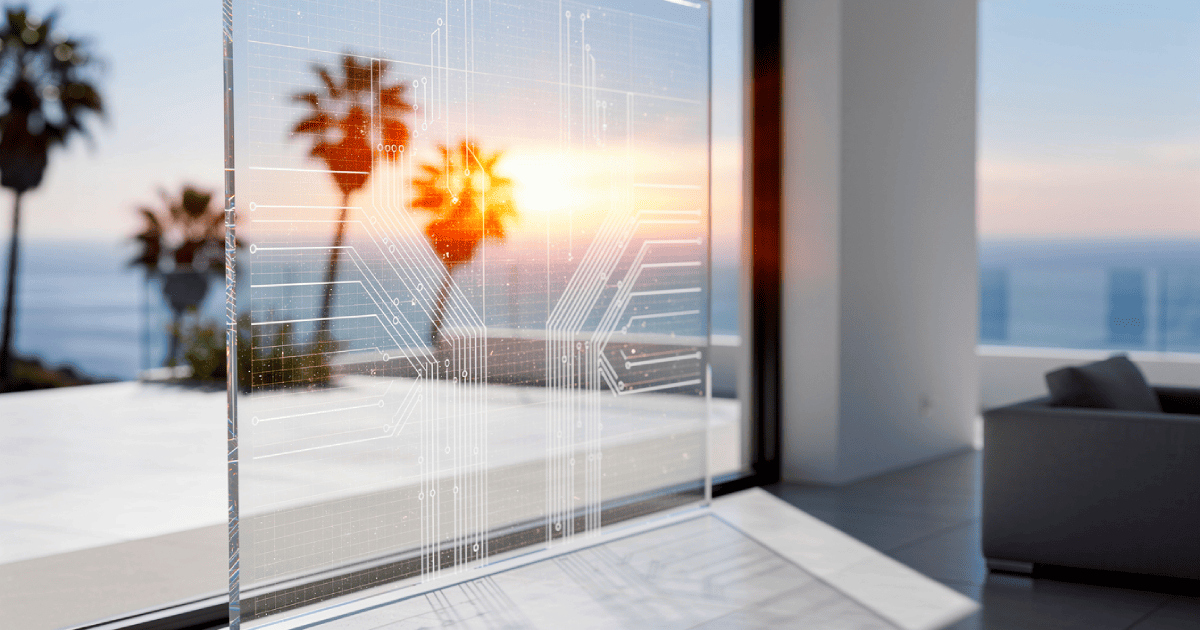 Transparent photovoltaic facades